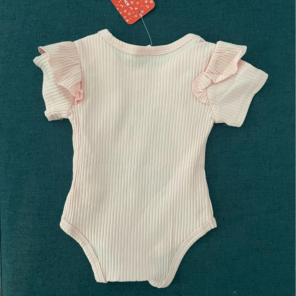 PatPat Pink Floral Onesie outfit - Picture 3 of 10